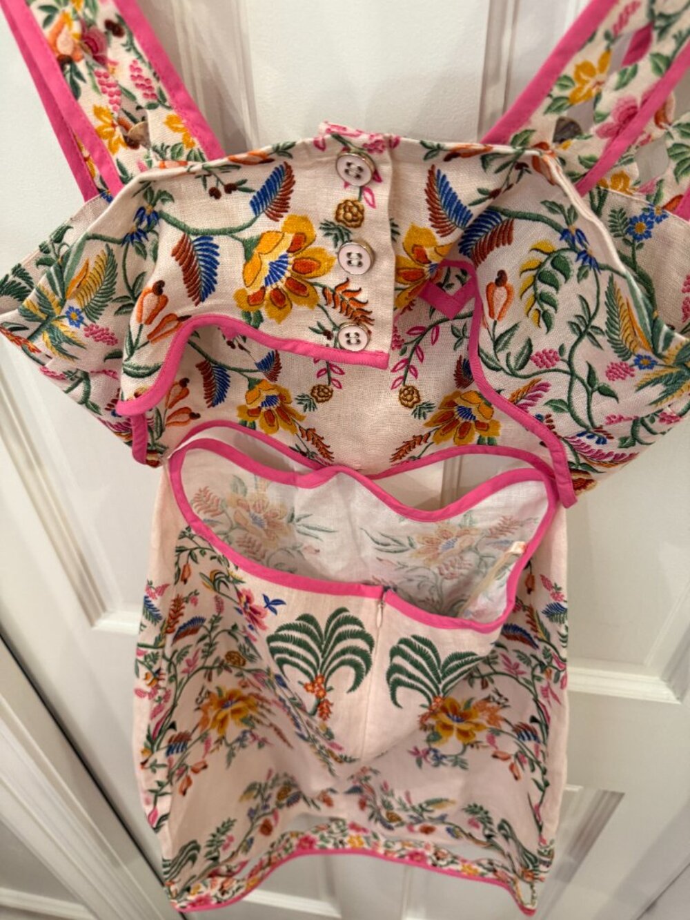 Farm Rio Floral Linen Mini Dress - Picture 2 of 6